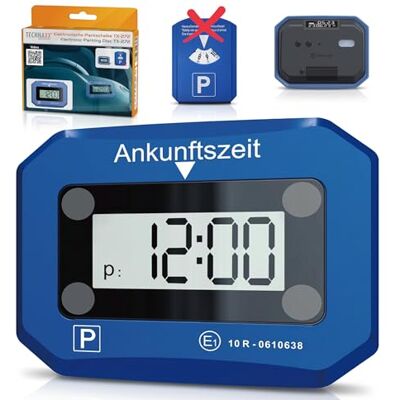 Technaxx TX-272, Disco de Aparcamiento electrónico, Temporizador de Aparcamiento electrónico con la Licencia ECE, el Sensor de Movimiento, Ajuste automático de Tiempo, Dos Pantallas retroiluminadas Technaxx TX-272, Disco de Aparcamiento electrónico, Temporizador de Aparcamiento electrónico con la Licencia ECE, el Sensor de Movimiento, Ajuste automático de Tiempo, Dos Pantallas retroiluminadas