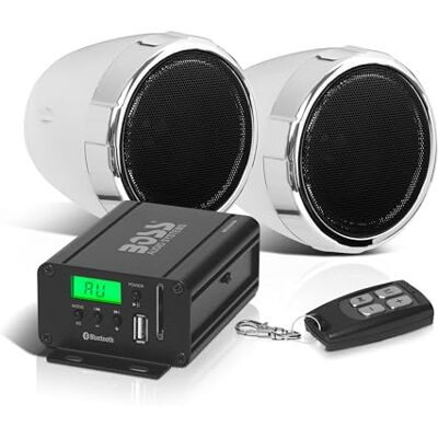 Audio Boss 600 W MAX 7.6 cm Bluetooth Motocicleta/ATV Altavoz y Sistema de Amplificador-DNLCA Audio Boss 600 W MAX 7.6 cm Bluetooth Motocicleta/ATV Altavoz y Sistema de Amplificador-DNLCA