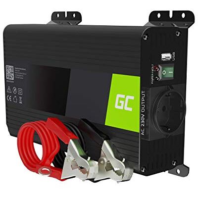 Green Cell Pro 300W/600W 12V a 220V/230V Onda sinusoidal Pura Inversor de Corriente DC AC Power Inverter Transformador de Voltaje para Coche Camion con Puerto USB Green Cell Pro 300W/600W 12V a 220V/230V Onda sinusoidal Pura Inversor de Corriente DC AC Power Inverter Transformador de Voltaje para Coche Camion con Puerto USB