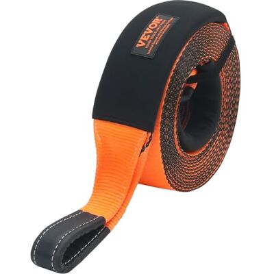 VEVOR Correa de Remolque de recuperación de 4 Pulgadas x 30 pies, Resistencia a la Rotura de 21.1 kg, Correas de Bucle reforzadas triples, Protector de árboles, Remolque y recuperación Todoterreno, VEVOR Correa de Remolque de recuperación de 4 Pulgadas x 30 pies, Resistencia a la Rotura de 21.1 kg, Correas de Bucle reforzadas triples, Protector de árboles, Remolque y recuperación Todoterreno,