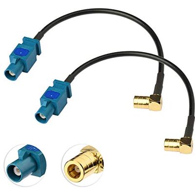 Eightwood Dab Radio Cable Fakra to SMB Adapter Cable Fakra Z Male to SMB Female Adapter Cable 15cm RG174 2pcs for Dab Aerial Radio Stereo Receiver Tuner Eightwood Dab Radio Cable Fakra to SMB Adapter Cable Fakra Z Male to SMB Female Adapter Cable 15cm RG174 2pcs for Dab Aerial Radio Stereo Receiver Tuner