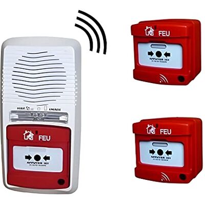 LIFEBOX Sistema de Alarma Tipo 4 Radio con 2 disparadores, Color Blanco LIFEBOX Sistema de Alarma Tipo 4 Radio con 2 disparadores, Color Blanco