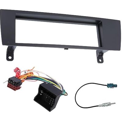 sound-way Kit Montaje Autoradio, Marco 1 DIN Radio para Coche, Adaptador Compatible con BMW Serie 1/3 / X1 / Z4 sound-way Kit Montaje Autoradio, Marco 1 DIN Radio para Coche, Adaptador Compatible con BMW Serie 1/3 / X1 / Z4