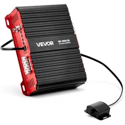 VEVOR Amplificador Monobloque para Coche de 1500 W, RMS MÁX. 1/2/4 Ohmios, Clase D, 1 Canal, con Control Remoto de Nivel de Subwoofer, Filtro de Paso Bajo, Refuerzo de Graves y Control de Volumen VEVOR Amplificador Monobloque para Coche de 1500 W, RMS MÁX. 1/2/4 Ohmios, Clase D, 1 Canal, con Control Remoto de Nivel de Subwoofer, Filtro de Paso Bajo, Refuerzo de Graves y Control de Volumen