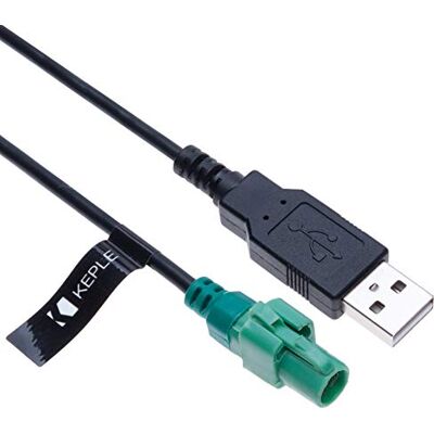 Keple USB a 4 Pines Conector de Cabeza Arnés de Cable AUX 2.0 Macho a Hembra 3.5 mm Jack Adaptador de Redondo Compatible con navegación para Coche Volkswagen Golf Jetta Passat Tiguan Vehicle 1.5m Keple USB a 4 Pines Conector de Cabeza Arnés de Cable AUX 2.0 Macho a Hembra 3.5 mm Jack Adaptador de Redondo Compatible con navegación para Coche Volkswagen Golf Jetta Passat Tiguan Vehicle 1.5m