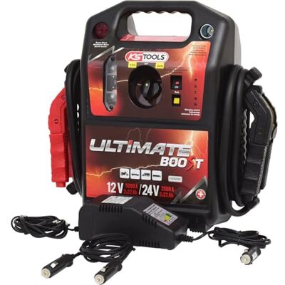 KS Tools Batería de arranque de 12 V + 24 V arrancador portátil de 1700 A KS Tools Batería de arranque de 12 V + 24 V arrancador portátil de 1700 A