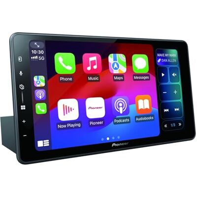 Pioneer Receptor Multimedia Universal 1-DIN, Panel táctil Capacitivo de 9", Compatible con Wi-Fi, Apple CarPlay, Android Auto y Dab+, Bluetooth, HD-TVI Pioneer Receptor Multimedia Universal 1-DIN, Panel táctil Capacitivo de 9", Compatible con Wi-Fi, Apple CarPlay, Android Auto y Dab+, Bluetooth, HD-TVI