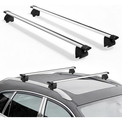 VEVOR Barras Transversales para Portaequipajes de Techo, Longitud de 1200 mm, Ajuste Universal para Rieles de Techo Empotrados, Carga de 75 kg, de Aleación de Aluminio, para Canoas, Cestas de Carga VEVOR Barras Transversales para Portaequipajes de Techo, Longitud de 1200 mm, Ajuste Universal para Rieles de Techo Empotrados, Carga de 75 kg, de Aleación de Aluminio, para Canoas, Cestas de Carga