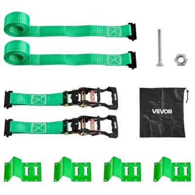 VEVOR Kit de Amarre de Calzo de Ruedas, Correas de Amarre para Ruedas Tipo Calzo con Hebilla, Resistencia a la Rotura de 1986,73 kg, Carga de Trabajo de 662 kg, para Vehículos, ATV, UTV, Verde VEVOR Kit de Amarre de Calzo de Ruedas, Correas de Amarre para Ruedas Tipo Calzo con Hebilla, Resistencia a la Rotura de 1986,73 kg, Carga de Trabajo de 662 kg, para Vehículos, ATV, UTV, Verde