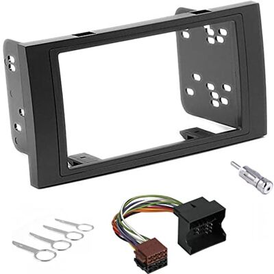 sound-way Kit Montaje Autoradio, Marco Radio 2 DIN con Soportes de Montaje, Adaptador Antena, Cable Adaptador Conector ISO, Llaves de Desmontaje Compatible con Ford sound-way Kit Montaje Autoradio, Marco Radio 2 DIN con Soportes de Montaje, Adaptador Antena, Cable Adaptador Conector ISO, Llaves de Desmontaje Compatible con Ford