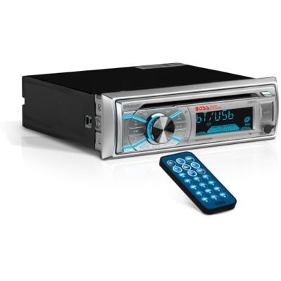 Boss MR500UABS Marine Boat Stereo DIN único, Bluetooth, Reproductor de CD y DVD, Receptor de Radio Am/FM, USB Boss MR500UABS Marine Boat Stereo DIN único, Bluetooth, Reproductor de CD y DVD, Receptor de Radio Am/FM, USB