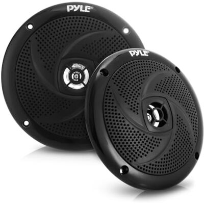 Pyle Altavoces Marinos de 6.5”, Estereo, Exterior, Resistentes al Agua e Intemperie, 240V, Un par Pyle Altavoces Marinos de 6.5”, Estereo, Exterior, Resistentes al Agua e Intemperie, 240V, Un par