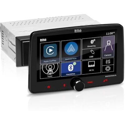 Boss Sistema estéreo de Audio para Coche, Apple CarPlay, Android Auto, 7 Pulgadas de un Solo DIN, Pantalla táctil capacitiva, Audio Bluetooth y Unidad Principal de Boss Sistema estéreo de Audio para Coche, Apple CarPlay, Android Auto, 7 Pulgadas de un Solo DIN, Pantalla táctil capacitiva, Audio Bluetooth y Unidad Principal de