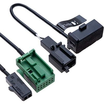 Keple Radio Cable de Alambre Bluetooth 12 Pines con micrófono Control por Voz Compatible con RCD510 RNS315 RNS510 SDS 3.6m Keple Radio Cable de Alambre Bluetooth 12 Pines con micrófono Control por Voz Compatible con RCD510 RNS315 RNS510 SDS 3.6m