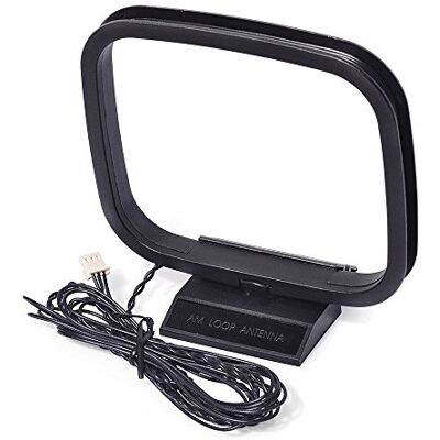 Eightwood Antena de Radio Am Loop Antena FM para HiFi Mini Conector de 3 Pines Compatible con Sistema estéreo de Radio Receptor AV Sharp de la Serie HiFi Eightwood Antena de Radio Am Loop Antena FM para HiFi Mini Conector de 3 Pines Compatible con Sistema estéreo de Radio Receptor AV Sharp de la Serie HiFi