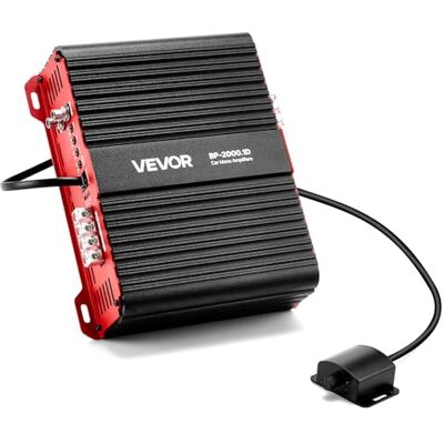 VEVOR Amplificador Monobloque para Coche de 2000 W, RMS MÁX. 1/2/4 Ohmios, Clase D/1 Canal, con Control Remoto de Nivel de Subwoofer, Filtro de Paso Bajo, Refuerzo de Graves y Control de Volumen VEVOR Amplificador Monobloque para Coche de 2000 W, RMS MÁX. 1/2/4 Ohmios, Clase D/1 Canal, con Control Remoto de Nivel de Subwoofer, Filtro de Paso Bajo, Refuerzo de Graves y Control de Volumen