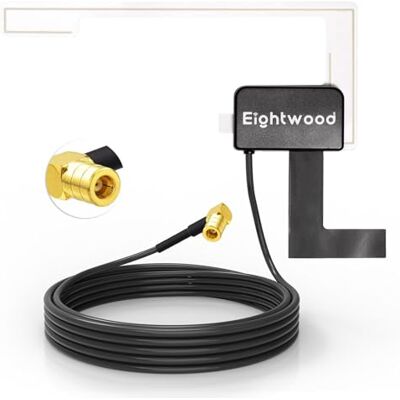 Eightwood Antena para automóvil Dab Adaptador SMB Radio para Digital Antena Montaje en Vidrio con Cable de extensión de 9.8ft Compatible para Radio automóvil Pioneer Clarion Kenwood Alpine Eightwood Antena para automóvil Dab Adaptador SMB Radio para Digital Antena Montaje en Vidrio con Cable de extensión de 9.8ft Compatible para Radio automóvil Pioneer Clarion Kenwood Alpine