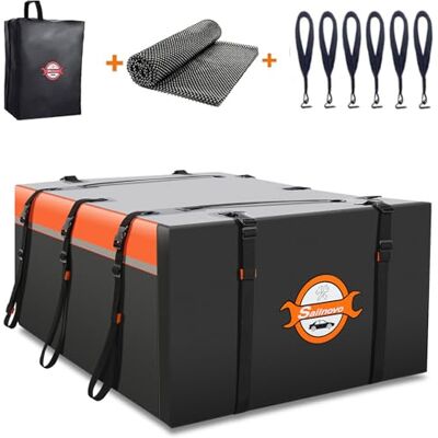 Sailnovo Car Roof Cargo Carrier 20 Cubic Waterproof Rooftop Cargo Carrier for Top of Vehicle Soft-Shell Roof Bag with Storage Carrying Bag Sailnovo Car Roof Cargo Carrier 20 Cubic Waterproof Rooftop Cargo Carrier for Top of Vehicle Soft-Shell Roof Bag with Storage Carrying Bag