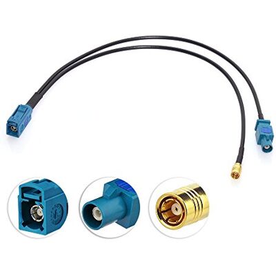 Eightwood Dab Antena Dab+ Antena SMB Fakra Antenna Splitter Z Macho a Fakra RG174 Cable Flexible Hembra 12 Pulgadas 30 cm para recepción de Radio Digital Blaupunkt Beat TechniSat Eightwood Dab Antena Dab+ Antena SMB Fakra Antenna Splitter Z Macho a Fakra RG174 Cable Flexible Hembra 12 Pulgadas 30 cm para recepción de Radio Digital Blaupunkt Beat TechniSat