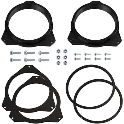 AERZETIX Kit de 2 adaptadores para Altavoces Ø165 mm Compatible con Citroën Berlingo II B9 / Peugeot Partner II B9 Tepee AERZETIX Kit de 2 adaptadores para Altavoces Ø165 mm Compatible con Citroën Berlingo II B9 / Peugeot Partner II B9 Tepee