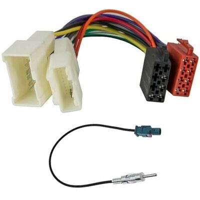 sound-way Adaptador Enchufe Cables Conector ISO y Antena para instalación de estéreo de automóvil Compatible con Renault, Dacia Desde 2011 sound-way Adaptador Enchufe Cables Conector ISO y Antena para instalación de estéreo de automóvil Compatible con Renault, Dacia Desde 2011