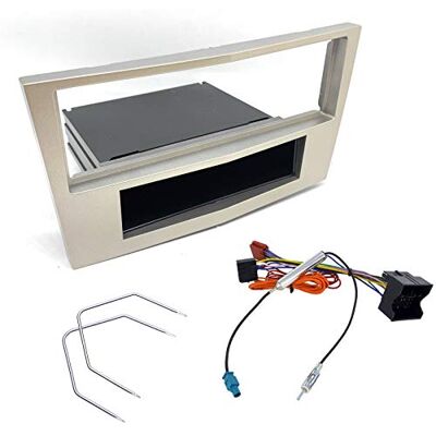 sound-way Kit de Montaje Marco para Radio Adaptador 1 DIN Compatible con Opel Astra H/Antara/Corsa D/Zafira B Champagne sound-way Kit de Montaje Marco para Radio Adaptador 1 DIN Compatible con Opel Astra H/Antara/Corsa D/Zafira B Champagne
