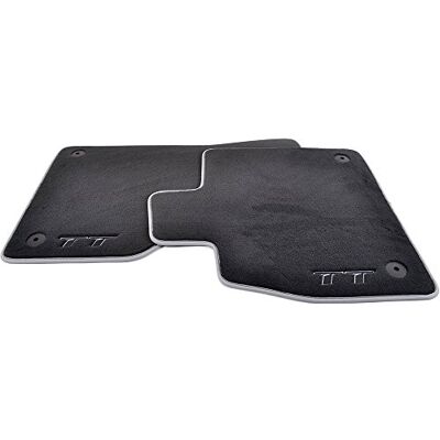 Audi Textil felpudos Premium Delantero Negro/Plata Gris TT/TTS 2 Unidades Audi Textil felpudos Premium Delantero Negro/Plata Gris TT/TTS 2 Unidades