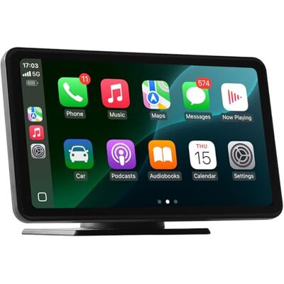 VEVOR Estéreo Inalámbrico para Coche, Radio Portátil HD de 177,8 mm con Pantalla Táctil Compatible con Apple CarPlay y Android Auto, Cámara de Respaldo, Control de Voz, Bluetooth, Navegación GPS VEVOR Estéreo Inalámbrico para Coche, Radio Portátil HD de 177,8 mm con Pantalla Táctil Compatible con Apple CarPlay y Android Auto, Cámara de Respaldo, Control de Voz, Bluetooth, Navegación GPS