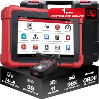 LAUNCH X-431 Pro SE Equipo de diagnóstico OBD2, Lectura de Fallos de Todos los Sistemas, 38 Funciones de Servicio (Aceite/EPB/DPF/batería), función VAG, Soporte Can FD y DoIP, con Bluetooth y Cable. LAUNCH X-431 Pro SE Equipo de diagnóstico OBD2, Lectura de Fallos de Todos los Sistemas, 38 Funciones de Servicio (Aceite/EPB/DPF/batería), función VAG, Soporte Can FD y DoIP, con Bluetooth y Cable.