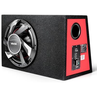 VEVOR Subwoofer para Maletero de Coche 245W RMS 305mm, Caja de Subwoofer con Carcasa, Amplificador Integrado, Juego de Cableado, Diseño Trapezoidal Delgado y Compacto, para Sistema de Audio de Coche VEVOR Subwoofer para Maletero de Coche 245W RMS 305mm, Caja de Subwoofer con Carcasa, Amplificador Integrado, Juego de Cableado, Diseño Trapezoidal Delgado y Compacto, para Sistema de Audio de Coche