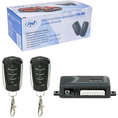 PNI Cerradura Central Remota de Coche para Sistema de Entrada sin Llave con Control Remoto, Sistema de bloqueo Central 288, Liberación remota del maletero PNI Cerradura Central Remota de Coche para Sistema de Entrada sin Llave con Control Remoto, Sistema de bloqueo Central 288, Liberación remota del maletero