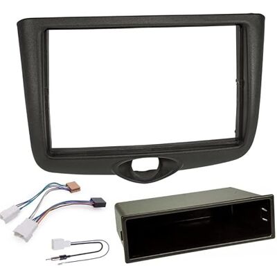 sound-way Kit Montaje Autoradio, Marco 1 DIN / 2 DIN Radio para Coche, Adaptador Compatible con Toyota Yaris 1999-2003 sound-way Kit Montaje Autoradio, Marco 1 DIN / 2 DIN Radio para Coche, Adaptador Compatible con Toyota Yaris 1999-2003
