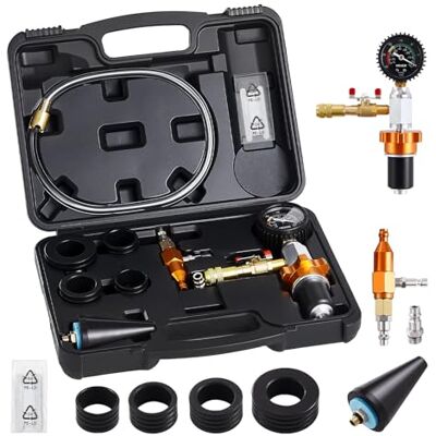 VEVOR Kit de Recarga de Vacío para Radiador, para Sistemas de Refrigeración de Automóviles con Manómetro y Caja de Herramientas, Ajuste Universal para la Mayoría de Coches, Furgonetas y Camiones VEVOR Kit de Recarga de Vacío para Radiador, para Sistemas de Refrigeración de Automóviles con Manómetro y Caja de Herramientas, Ajuste Universal para la Mayoría de Coches, Furgonetas y Camiones