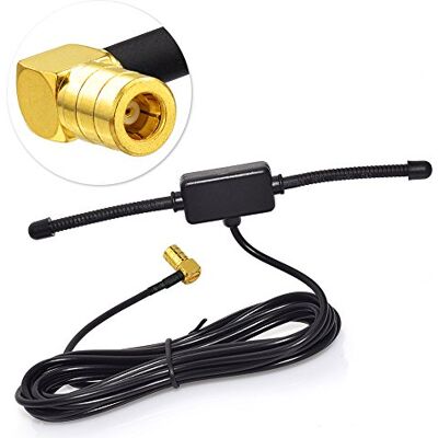Eightwood Dab Antena SMB Radio Dab Anten Parabrisas con conexión SMB en ángulo Recto Antena 3m 9.8ft para Radio de automóvil Eightwood Dab Antena SMB Radio Dab Anten Parabrisas con conexión SMB en ángulo Recto Antena 3m 9.8ft para Radio de automóvil