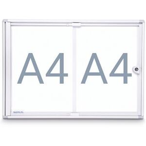 MAUL Vitrina de anuncios A4 extraslim Vitrina expositora para 2X DIN A4 Tablón de anuncios con Marco de Aluminio y Puerta de Cristal Diseño extraplano Que Ahorra Espacio con Cerradura MAUL Vitrina de anuncios A4 extraslim Vitrina expositora para 2X DIN A4 Tablón de anuncios con Marco de Aluminio y Puerta de Cristal Diseño extraplano Que Ahorra Espacio con Cerradura