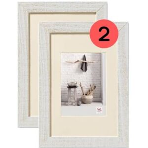 walther design Home Marco de fotos de madera, 10 x 15 cm, color blanco polar, paquete doble walther design Home Marco de fotos de madera, 10 x 15 cm, color blanco polar, paquete doble