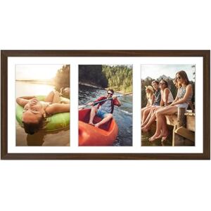 Americanflat Collage de Marco de Fotos 13x18 cm en Nogal Portafotos Multiple 20x41 cm para 3 Fotos 13x18 cm en Pared y Mesa MDF con Vidrio Resistente a los Golpes Americanflat Collage de Marco de Fotos 13x18 cm en Nogal Portafotos Multiple 20x41 cm para 3 Fotos 13x18 cm en Pared y Mesa MDF con Vidrio Resistente a los Golpes
