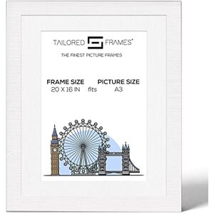 Tailored Frames Marcos de Fotos, Plástico Cristal MDF, Soporte Blanco, Frame 20"x16" For A3 Tailored Frames Marcos de Fotos, Plástico Cristal MDF, Soporte Blanco, Frame 20"x16" For A3
