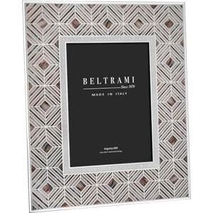 Beltrami Marco de fotos de cristal, hueso y plata, 13 x 18 cm Beltrami Marco de fotos de cristal, hueso y plata, 13 x 18 cm