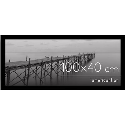 Americanflat Marco de Fotos 100x40 cm en Negro Marco Fotos Madera con Cubierta de Plástico Resistente y Ganchos para Colgar en Pared Exposición Horizontal y Vertical Americanflat Marco de Fotos 100x40 cm en Negro Marco Fotos Madera con Cubierta de Plástico Resistente y Ganchos para Colgar en Pared Exposición Horizontal y Vertical