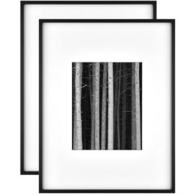 MCS Foundry Marco de pared de metal negro mate a 8 x 10 pulgadas (paquete de 2) MCS Foundry Marco de pared de metal negro mate a 8 x 10 pulgadas (paquete de 2)