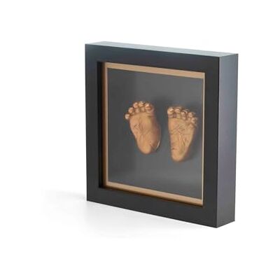 Dooky Marco 3D Black Bronze con huella plástica del pie del bebé (marco de fotos con huella 3D en color bronce, recuerdo decorativo para padres, familiares y hogares con estilo), negro Dooky Marco 3D Black Bronze con huella plástica del pie del bebé (marco de fotos con huella 3D en color bronce, recuerdo decorativo para padres, familiares y hogares con estilo), negro