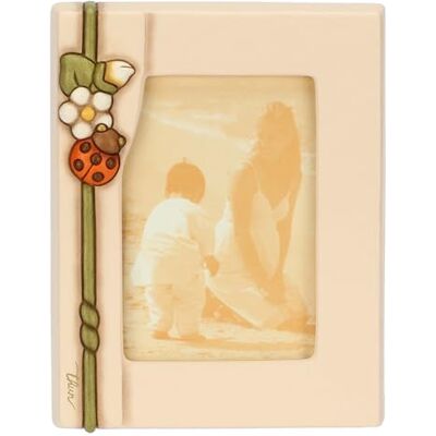 THUN Marco de fotos con mariquita, tamaño mediano, cerámica; marco: madera de pino, cristal, colección Country Bloom, 16,1 x 3,1 x 20,5 cm THUN Marco de fotos con mariquita, tamaño mediano, cerámica; marco: madera de pino, cristal, colección Country Bloom, 16,1 x 3,1 x 20,5 cm