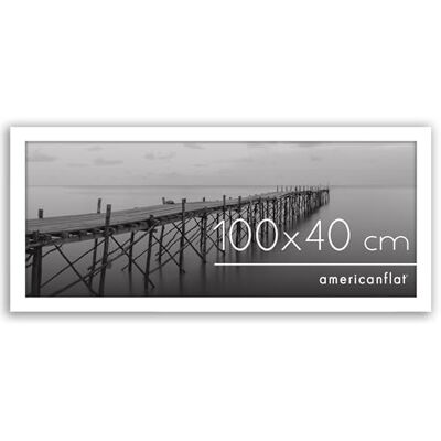 Americanflat Marco de Fotos 100x40 cm en Blanco Marco Fotos Madera con Cubierta de Plástico Resistente y Ganchos para Colgar en Pared Exposición Horizontal y Vertical Americanflat Marco de Fotos 100x40 cm en Blanco Marco Fotos Madera con Cubierta de Plástico Resistente y Ganchos para Colgar en Pared Exposición Horizontal y Vertical