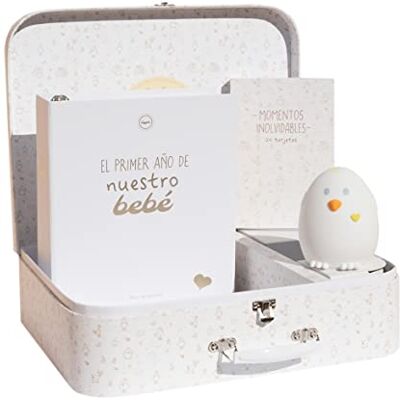 Grupo Erik Set de Regalo Bebé Welcome Home Regalo Bebe Recien Nacido Incluye Album Fotos, Tarjetas de recuerdo, Lámpara nocturna, Maleta de gran capacidad Grupo Erik Set de Regalo Bebé Welcome Home Regalo Bebe Recien Nacido Incluye Album Fotos, Tarjetas de recuerdo, Lámpara nocturna, Maleta de gran capacidad