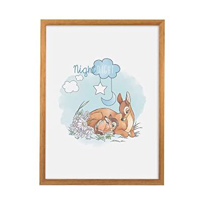 Komar Marcos de madera de roble con cuadro de Bambi Good Night como set – Tamaño: 30 x 40 cm – Mural, decoración, ciervo, niños.. Komar Marcos de madera de roble con cuadro de Bambi Good Night como set – Tamaño: 30 x 40 cm – Mural, decoración, ciervo, niños..