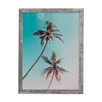 Komar Marco de fotos de madera de piedra y plata con póster artístico Miami Palms como set – Tamaño: 30 x 40 cm – Mural, decoración, palmera Komar Marco de fotos de madera de piedra y plata con póster artístico Miami Palms como set – Tamaño: 30 x 40 cm – Mural, decoración, palmera