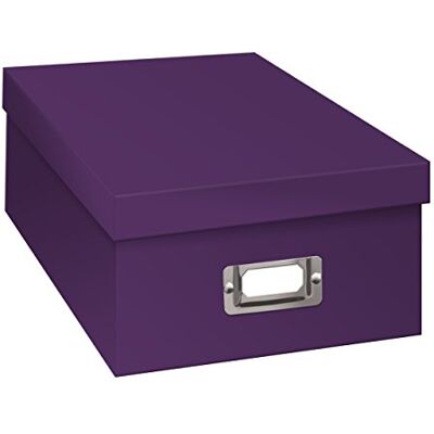 Pioneer B-1 Caja de almacenamiento para fotos y vídeos, capacidad para más de 1.100 fotos de hasta 4 x 6 pulgadas o 10 vídeos VHS, color sólido: morado brillante. Pioneer B-1 Caja de almacenamiento para fotos y vídeos, capacidad para más de 1.100 fotos de hasta 4 x 6 pulgadas o 10 vídeos VHS, color sólido: morado brillante.