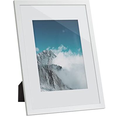 Marco de fotos blanco SONGMICS - 21x29,7cm y 15,2x20,3cm - MDF, Frente de cristal Marco de fotos blanco SONGMICS - 21x29,7cm y 15,2x20,3cm - MDF, Frente de cristal