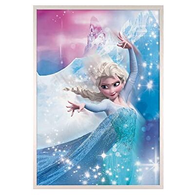 Komar Marco de fotos de madera blanco con mural Frozen 2 Elsa Action como set Tamaño: 50 x 70 cm Cuadro de pared, decoración, reina de hielo, Disney Komar Marco de fotos de madera blanco con mural Frozen 2 Elsa Action como set Tamaño: 50 x 70 cm Cuadro de pared, decoración, reina de hielo, Disney
